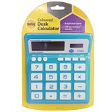 MARBIG COLOURED DESK CALCULATOR ASS COLOURS