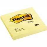 Bulk 3M 654 PostIt Original Notes 76 X 76Mm 100 Sheet Pad Yellow