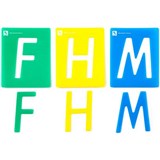 EDUCATIONAL COLOURS LETTER STENCIL ALPHABET UPPER CASE ASSORTED