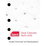 SASCO SHCR26 DESK CALENDAR REFILL SIDE PUNCH