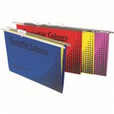 CRYSTALFILE COLOURS SUSPENSION FILES FOOLSCAP ASSORTED PACK 25