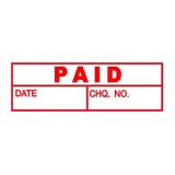 DESKMATE PREINKED MESSAGE STAMP PAID DATECHEQUE RED