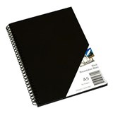 QUILL VISUAL ART DIARY 110GSM 90 PAGE A5 PP BLACK