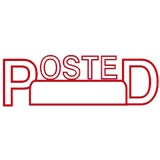 DESKMATE PREINKED MESSAGE STAMP POSTED RED