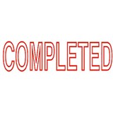 DESKMATE PREINKED MESSAGE STAMP COMPLETED RED