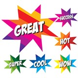 AVERY 69606 MERIT STICKERS WOW STARS PACK 50
