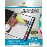 MARBIG PROFESSIONAL SERIES EXTRA WIDE VIEWTAB DIVIDER PP 5TAB A4 ASSORTED