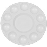 JASART PAINT PALETTE ROUND PLASTIC 10WELL WHITE