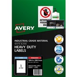 AVERY 959067 L7067 HEAVY DUTY LASER LABELS 1UP WHITE PACK 25