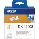 BROTHER DK11208 LABEL ROLL 38 X 90MM WHITE ROLL 400