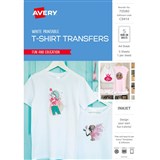 AVERY 70580 C9414 INSPIRED TSHIRT TRANSFER A4 WHITE PACK 5