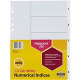 MARBIG INDEX DIVIDER PP 15 TAB A4 WHITE