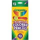 CRAYOLA TRIANGULAR COLOURED PENCILS 33MM ASSORTED PACK 12
