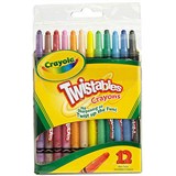 CRAYOLA TWISTABLES CRAYONS ASSORTED PACK 12