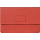 MARBIG SLIMPICK DOCUMENT WALLET FOOLSCAP BRIGHTS RED PACK 10