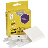 MARBIG SUSPENSION FILE CLEAR TABS AND INSERTS PACK 25