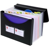 MARBIG EXPANDING FILE WITH STORAGE BOX A4 BLACK