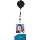 REXEL ID RETRACTABLE CARD HOLDER REEL LOCKABLE BLACK HANGSELL