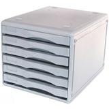 METRO DESKTOP FILING 6 DRAWERS B4 LIGHT GREY