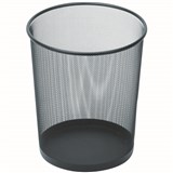 ESSELTE METAL MESH WASTE BIN 10 LITRE BLACK