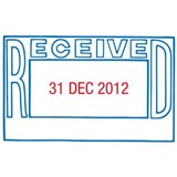 XSTAMPER 66206 MULTI DATER SELFINKING MESSAGE STAMP RECEIVED 54 X 34MM BLUERED