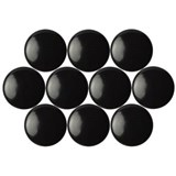 QUARTET MAGNETIC BUTTONS 40MM BLACK PACK 10