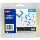 AVERY 44007B TUBECLIP U PIECE BLUE PACK 25