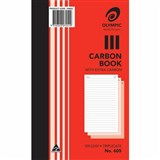 OLYMPIC 605 CARBON BOOK TRIPLICATE FEINT RULED 100 LEAF 200 X 125MM
