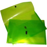 POP POLYWALLY WALLET HOOK AND LOOP CLOSURE 30MM GUSSET FOOLSCAP LIME