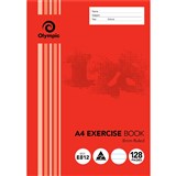 OLYMPIC E812 EXERCISE BOOK 8MM RULED 55GSM 128 PAGE A4 RED
