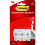 COMMAND ADHESIVE UTENSIL HOOK WHITE PACK 3 HOOKS AND 4 STRIPS