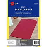AVERY 82713 MANILLA FOLDER A4 RED PACK 20