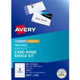 AVERY 959077 L7418K NAME BADGE KIT MICROPERFORATED 865 X 555MM WHITE