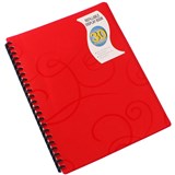 BANTEX JEWEL DISPLAY BOOKS REFILLABLE 30 POCKET A4 RED