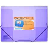 BANTEX COOL FROST DOCUMENT WALLET A4 TRANSPARENT PURPLE