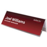 DEFLECTO DESK NAME HOLDER 150 X 55MM CLEAR