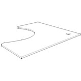 RAPIDLINE CORNER WORK TOP 1800 X 1800 X 700MM NATURAL WHITE