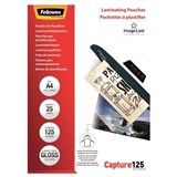 FELLOWES IMAGELAST LAMINATING POUCH GLOSS 125 MICRON A4 CLEAR PACK 25