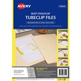 AVERY 88551 TUBECLIP FILE FOOLSCAP PLAIN BUFF PACK 5