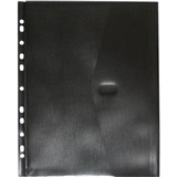 POP POLYWALLY BINDER WALLET HOOK AND LOOP CLOSURE 30MM GUSSET A4 BLACK