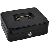 ITALPLAST DELUXE METAL CASH BOX 160 X 200 X 90MM BLACK