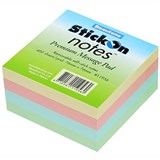STICKON NOTES CUBE 400 SHEETS 76 X 76MM PASTEL