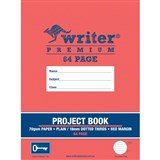 WRITER PREMIUM PROJECT BOOK 18MM PLAINDOTTED THIRDS 70GSM 64 PAGE 330 X 240MM KEY