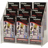 DEFLECTO BROCHURE HOLDER 9POCKET 3TIER DL CLEAR