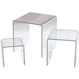 DEFLECTO PRODUCT DISPLAY RISER CLEAR PACK 3