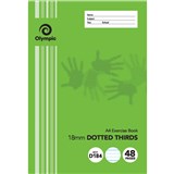 OLYMPIC D184I EXERCISE BOOK 18MM DOTTED THIRDS 55GSM 48 PAGE A4