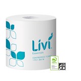 LIVI ESSENTIALS CENTREFEED ROLL TOWEL 1PLY 300M CARTON 4