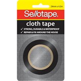 SELLOTAPE CLOTH TAPE 24MM X 45M BLACK