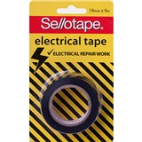 SELLOTAPE ELECTRICAL TAPE 19MM X 9M BLACK
