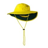 PRIME MOVER MC601 HIVIS HAT COTTON WIDE BRIM YELLOW GREEN 2XL TO 3XL
